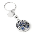 Deep Blue Sodalite Tree of Life crystal key ring — Eternal Spirit