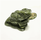 Carved Jade money frog, showcasing natural beauty — Eternal Spirit