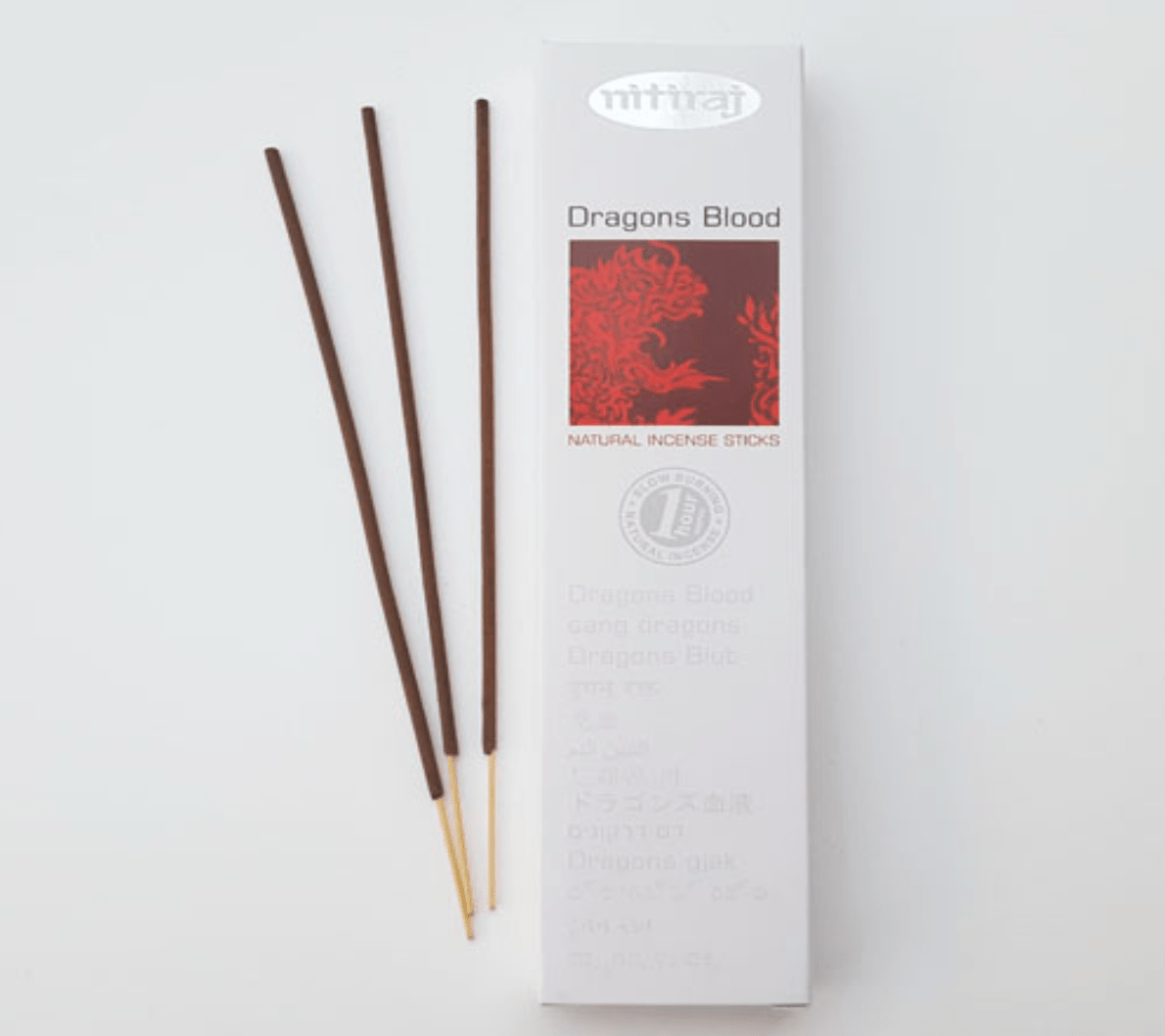 nitiraj naturals "dragons blood", packaging reverse showing ingredient and origin details — Eternal Spirit