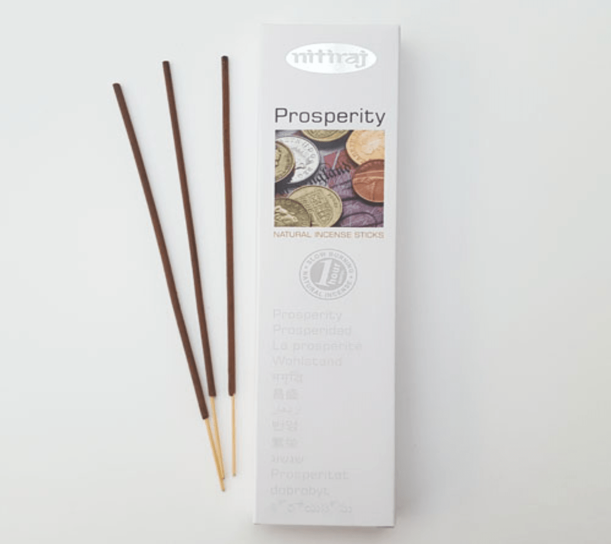 nitiraj naturals "prosperity", packaging reverse showing ingredient and origin details — Eternal Spirit