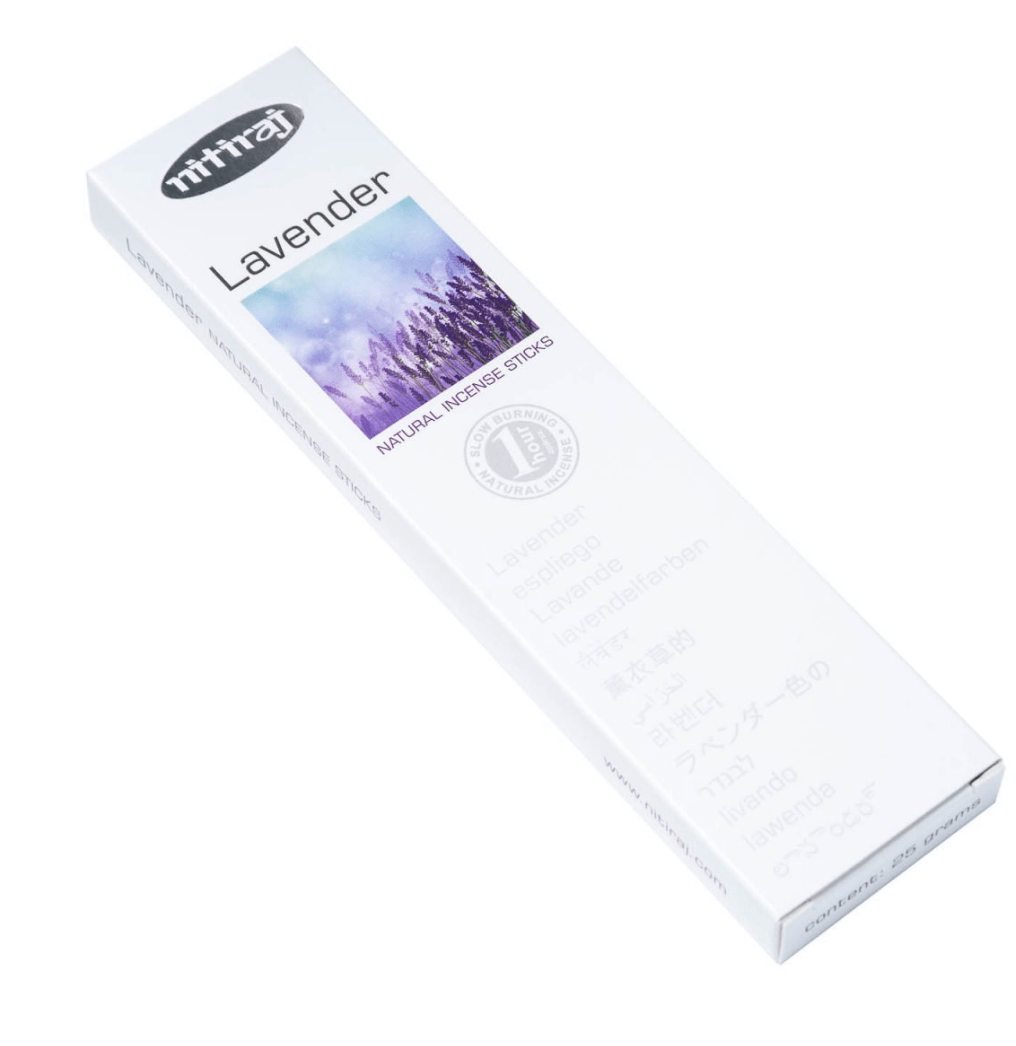 incense sticks - nitiraj naturals "lavender", artisan packaging on white background — Eternal Spirit