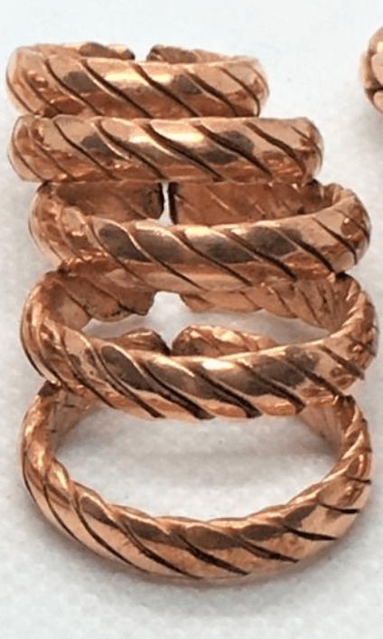 Handcrafted copper ring "twisted" each sold separately, healing metal jewellery — Eternal Spirit