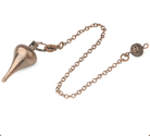Dark Antique Copper metal cone pendulum on silver chain — Eternal Spirit