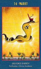 The Anubis Oracle card presenting the deck's visionary illustrations — Eternal Spirit