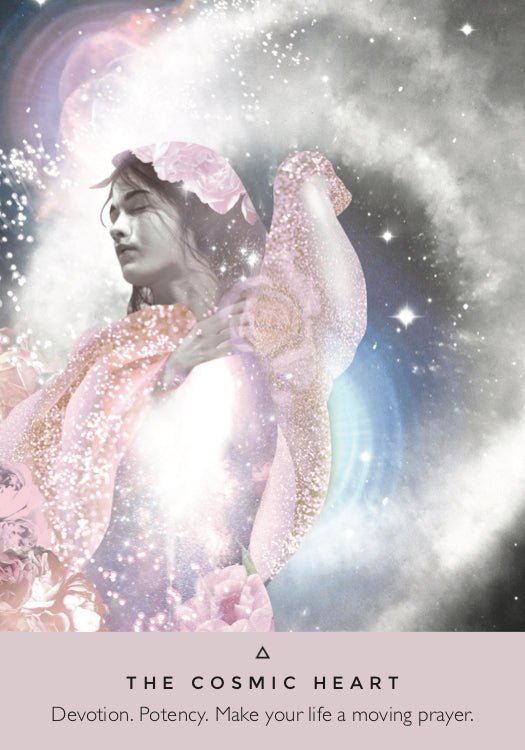 The Starseed Oracle card reflecting the deck's transcendent artwork — Eternal Spirit