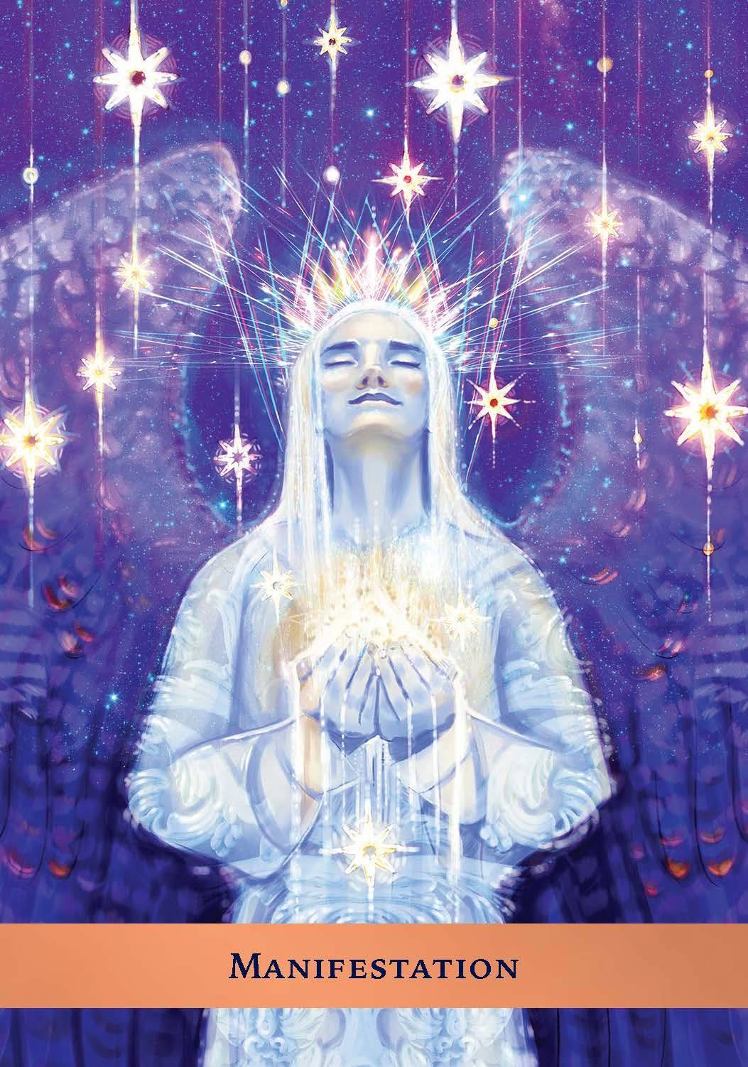 The Angel Guide Oracle card showing the deck's detailed artistic vision — Eternal Spirit