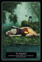 The Lantern Oracle card presenting the deck's visionary illustrations — Eternal Spirit