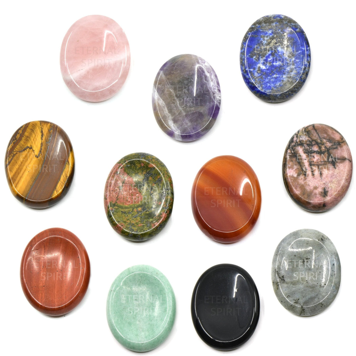 rich violet Amethyst thumb worry stone — Eternal Spirit