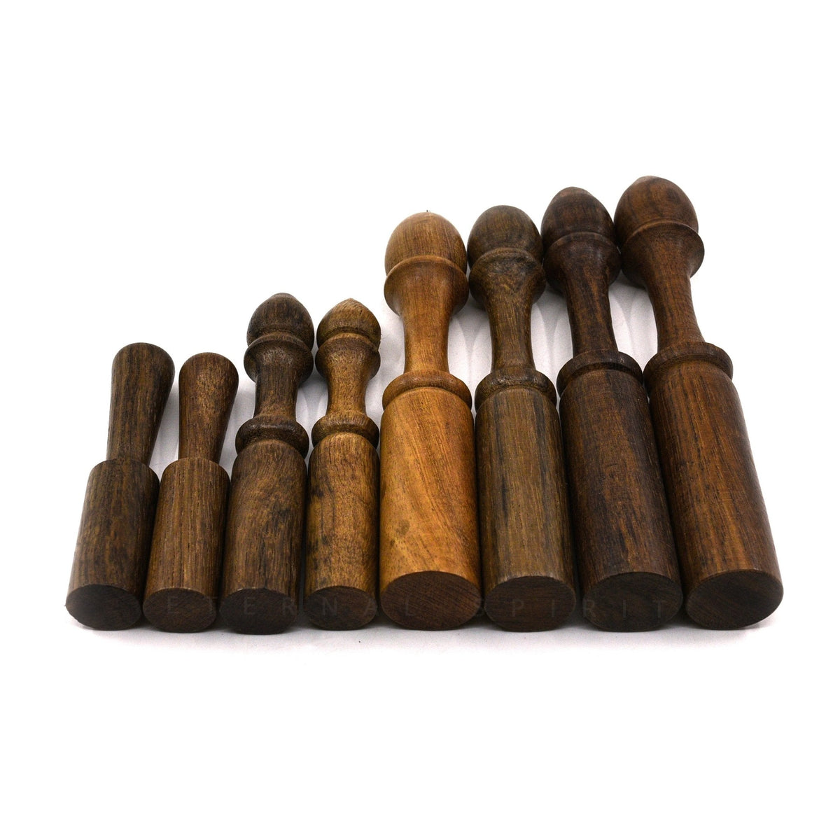 Wooden singing bowl mallet with suede-wrapped head — Eternal Spirit