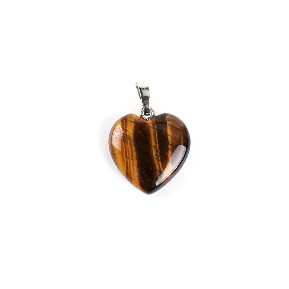 heart pendant in Unakite, showing natural stone detail — Eternal Spirit
