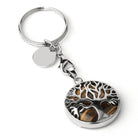 Golden-Banded Tiger Eye (Yellow) Tree of Life crystal key ring — Eternal Spirit