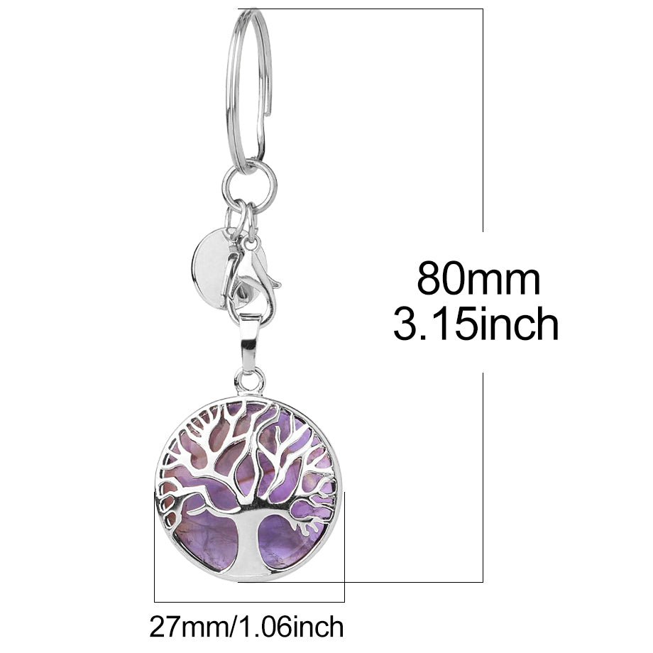 Tree of Life crystal key rings, alternate arrangement view — Eternal Spirit
