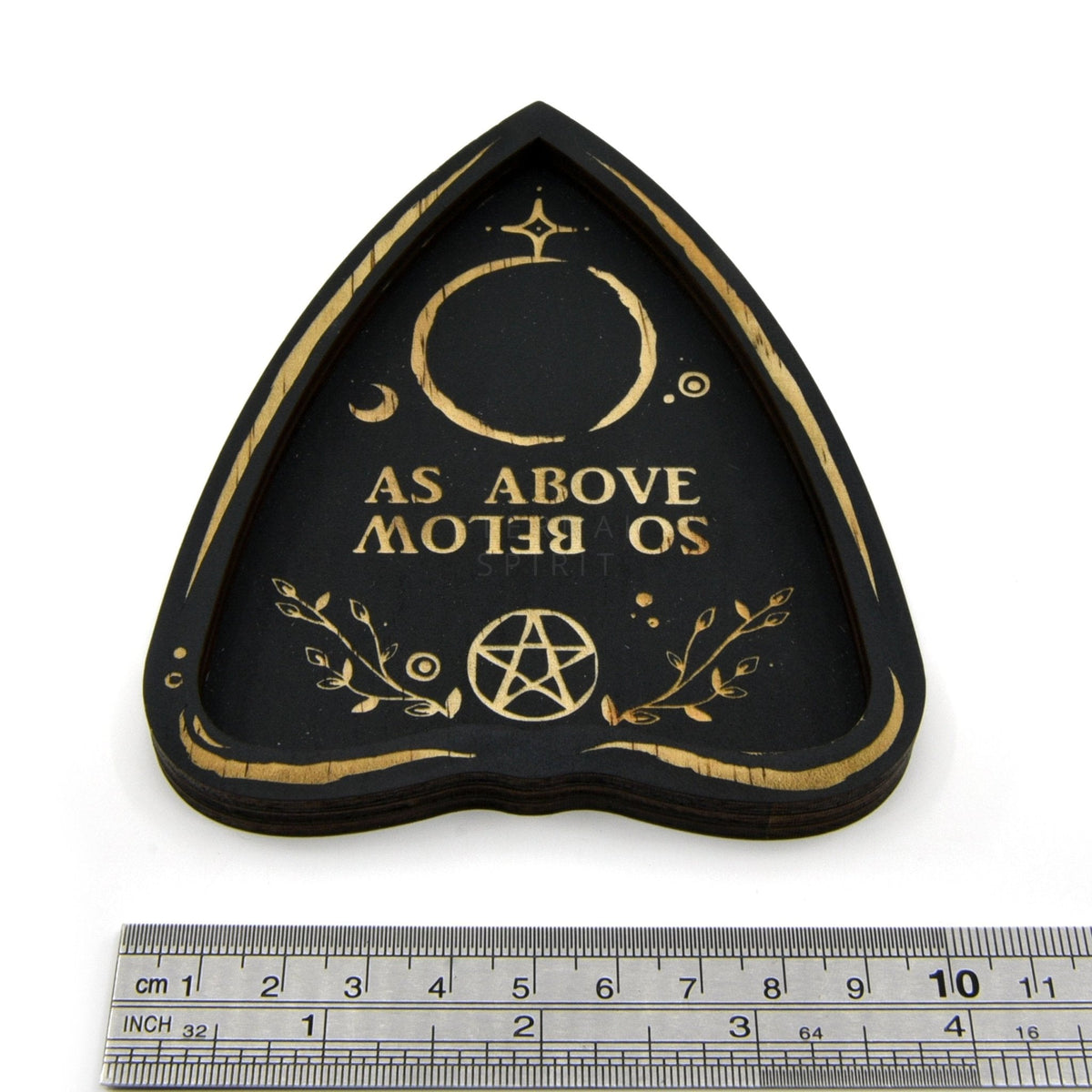 Black Celestial trinket dish, from above showing full pattern — Eternal Spirit