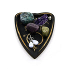 Black Celestial trinket dish, close-up of engraved symbols — Eternal Spirit