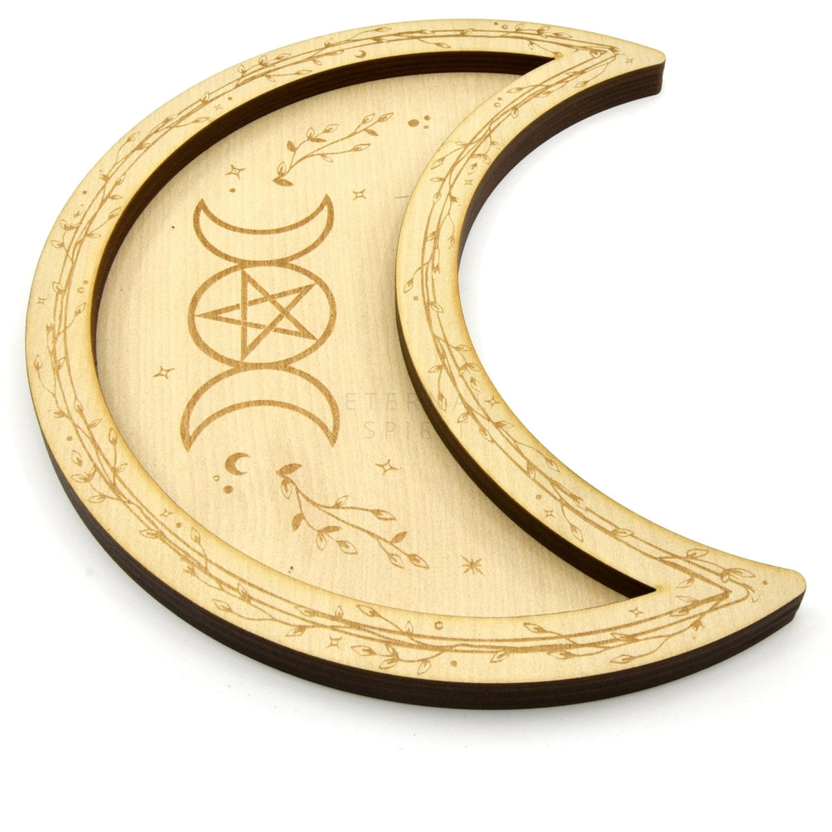 Gold Moon trinket dish with intricate engraved detail — Eternal Spirit