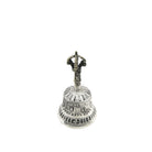 Silver 12cm Tibetan bell, engraved symbol detail — Eternal Spirit