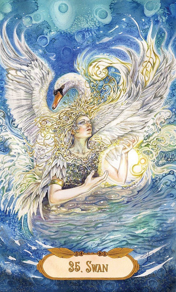 Winged Enchantment Oracle card revealing the deck's mystical artwork — Eternal Spirit