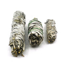 white sage smudge sticks (various sizes), hand-tied herbal bundle with natural twine — Eternal Spirit