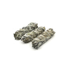 white sage smudge sticks (various sizes), close-up showing dried leaf and herb texture — Eternal Spirit