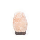 Himalayan salt lamp 3.0kg, warm amber glow on wooden base — Eternal Spirit