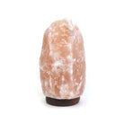 Himalayan salt lamp 4.0kg, warm amber glow on wooden base — Eternal Spirit