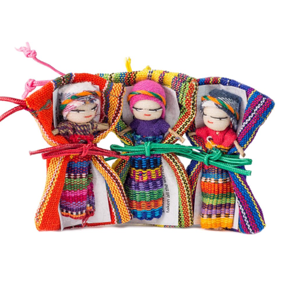 Guatemalan "Worry Dolls" charm, reverse side craftsmanship — Eternal Spirit