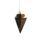 Golden-Banded Tiger Eye (Yellow) large faceted pendulum on silver chain — Eternal Spirit