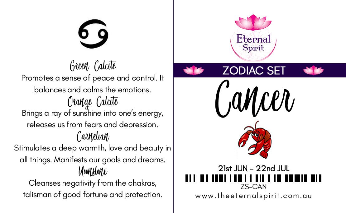 Tumbled crystals from Cancer zodiac set, stones revealed — Eternal Spirit