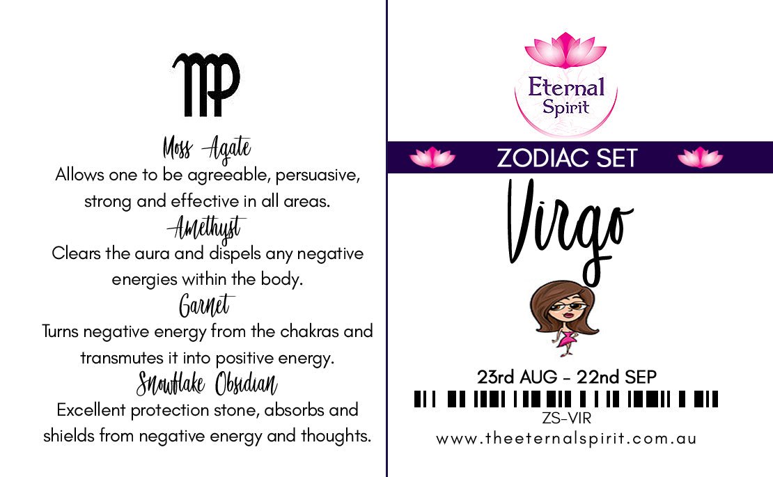 Tumbled crystals from Virgo zodiac set, stones revealed — Eternal Spirit