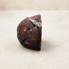 Agate crystal geode 6cm, rough brown outer rind, side view — Eternal Spirit