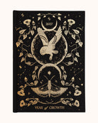 Dreamy Moons Year of Growth 2027 diary in Onyx Black, gold foil owl and moon cover — Eternal Spirit