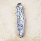 Blue kyanite natural crystal blade 11cm, blue and white layered blades, viewed lengthways — Eternal Spirit