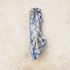 Blue kyanite natural crystal blade 10cm, layered blue blades, viewed lengthways — Eternal Spirit