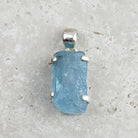 Blue Topaz Natural Chunk Sterling Silver Pendant — Eternal Spirit