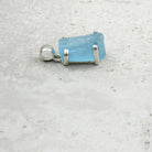 Blue Topaz Natural Chunk Sterling Silver Pendant, alternate angle — Eternal Spirit