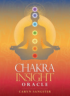 Chakra Insight Oracle box with chakra symbol figure in dark tones by Caryn Sangster — Eternal Spirit
