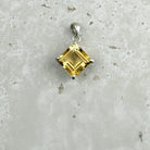 Citrine Square Cut Sterling Silver Pendant — Eternal Spirit