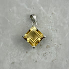 Citrine Faceted Oval Sterling Silver Pendant, 2.5 × 1.5 × 1cm — Eternal Spirit