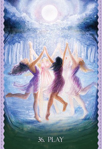 Cosmic Dancer Oracle card displaying the deck's hand-painted illustrations — Eternal Spirit