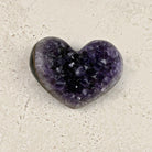 Amethyst crystal heart 9cm, deep purple crystal cavity seen from above — Eternal Spirit
