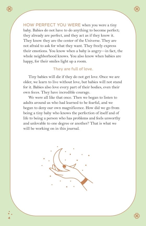 How to Love Yourself revealing the journal's guided writing prompts — Eternal Spirit