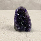 Base cut amethyst crystal 7cm, small piece of sparkling purple crystals, front view — Eternal Spirit