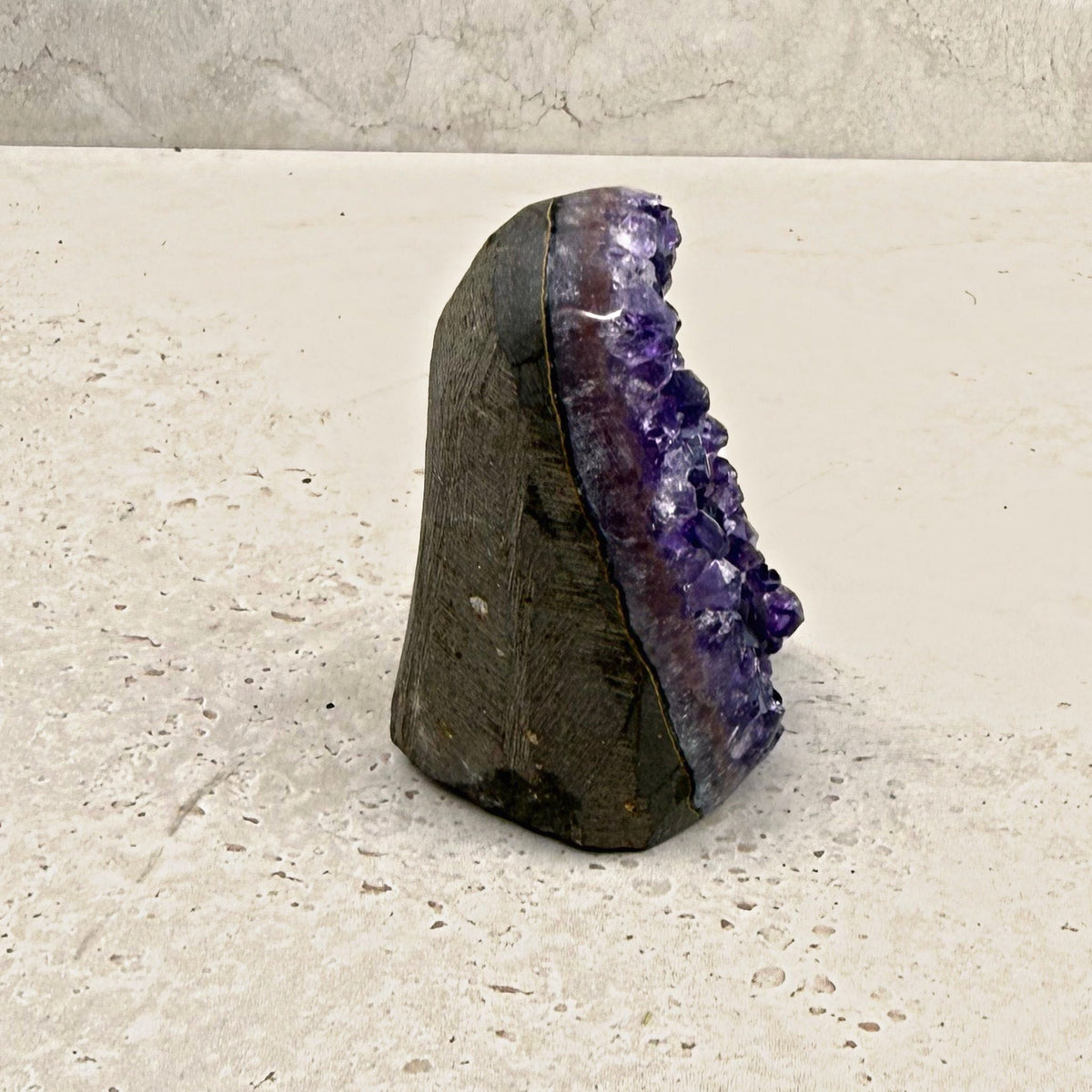 Base cut amethyst crystal 7cm, small piece, side profile — Eternal Spirit
