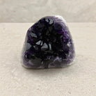 Base cut amethyst crystal 10cm, wide mound of large glossy points, front view — Eternal Spirit