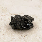 Glossy elite shungite rough crystal 5cm, angular black piece seen from the side — Eternal Spirit