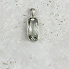 Green Amethyst Faceted Rectangle Sterling Silver Pendant — Eternal Spirit