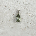 Green Amethyst Faceted Teardrop Sterling Silver Pendant Small — Eternal Spirit