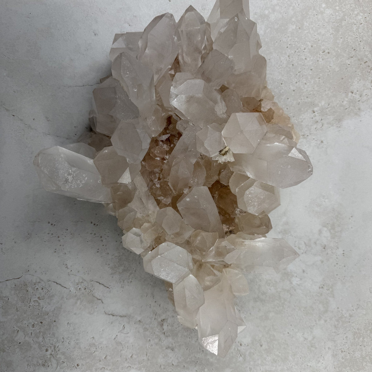 Himalayan Quartz Cluster with Pink Hue, 12 × 32 × 25cm — Eternal Spirit