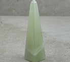 Jade Crystal Obelisk, 9.5 x 2.5 x 2.5cm, alternate angle — Eternal Spirit