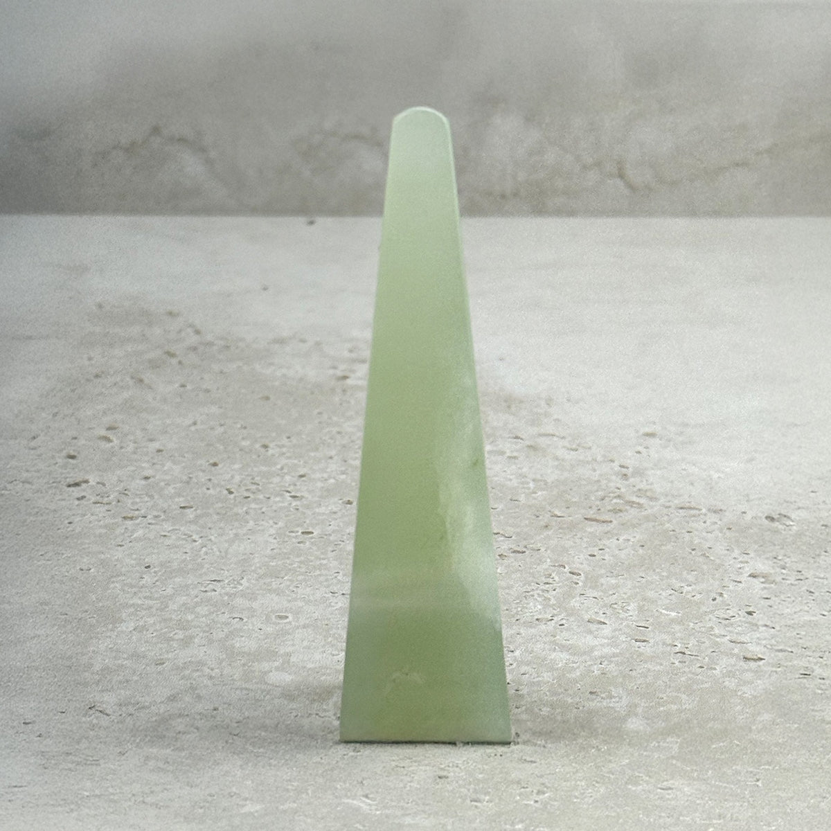 Jade Crystal Obelisk, 9.5 x 2.5 x 2.5cm, detail view — Eternal Spirit